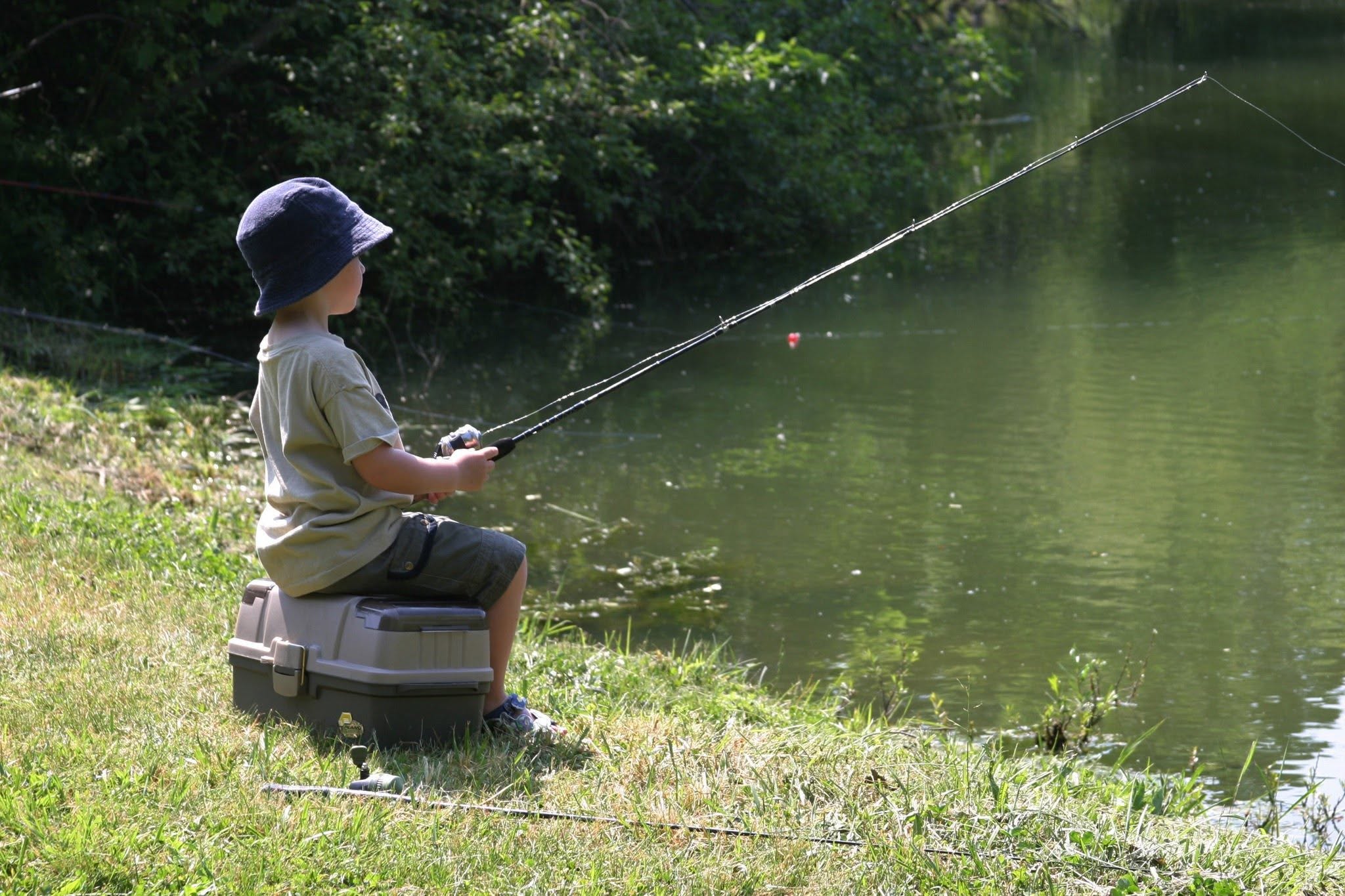 Fishing at the pond