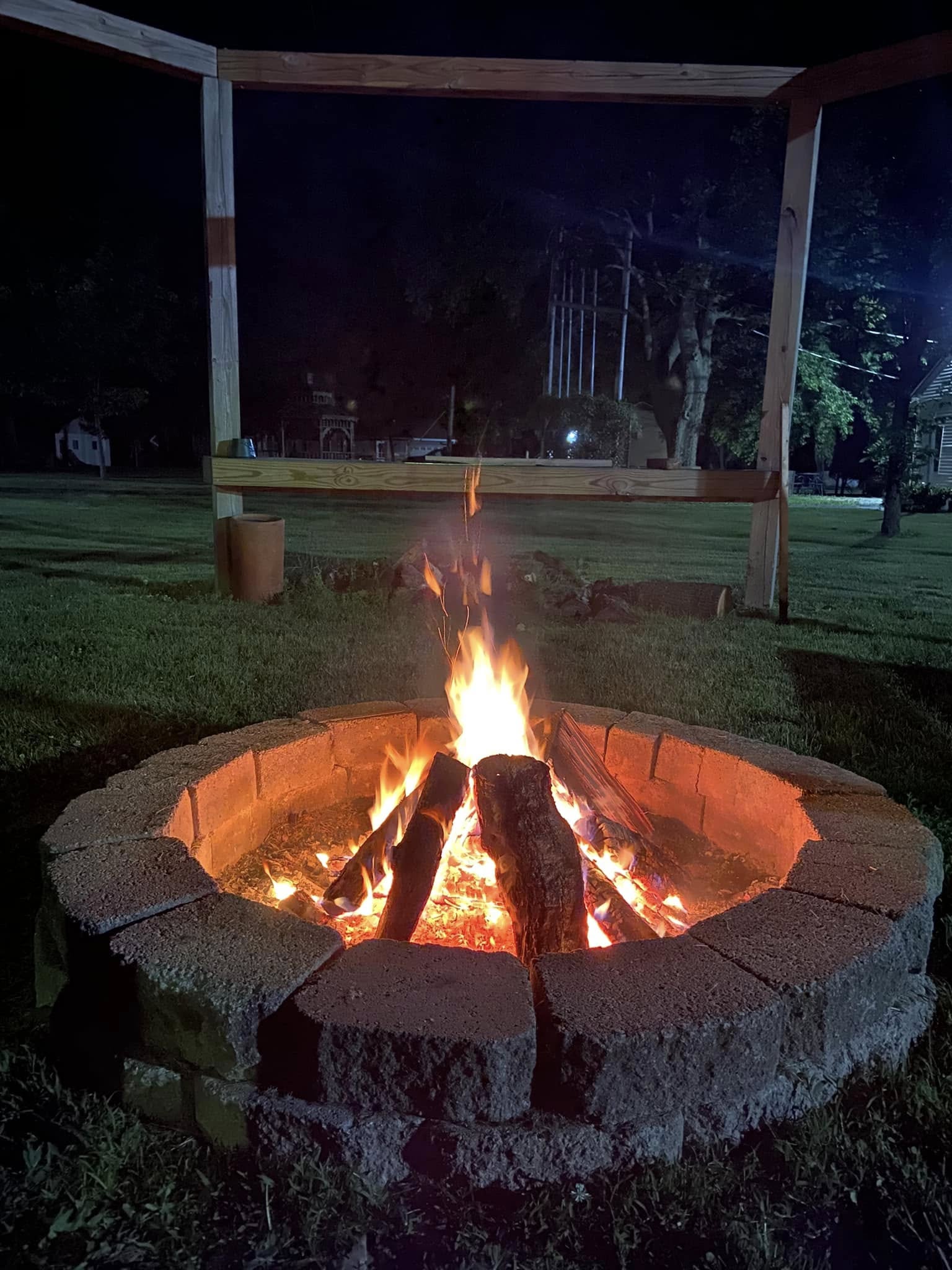 Fire pit at The Kampground